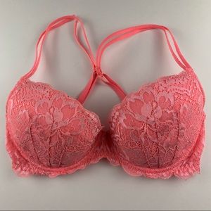 PINK Victoria’s Secret Lightly Lined Demi Bra 32D #5909